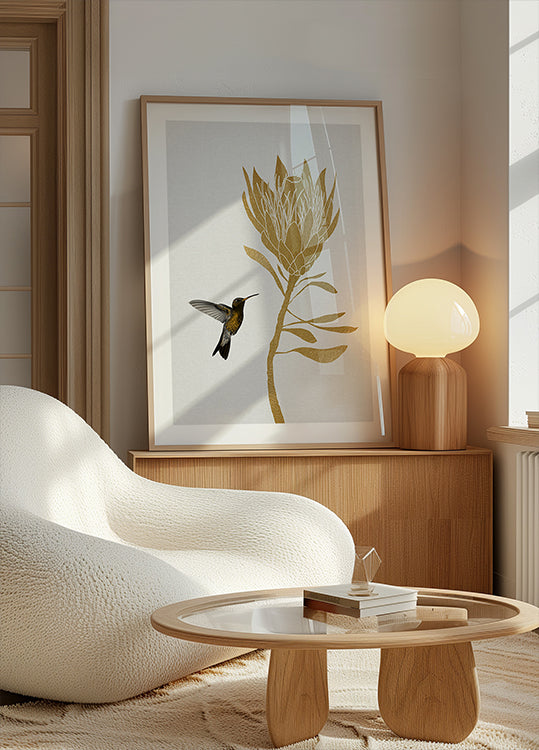 Kolibřík & Květina V Plakátu