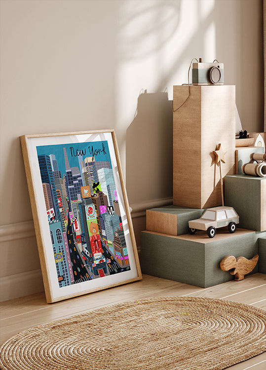 Times Square, New York Ilustrace umělkyně Carla Daly