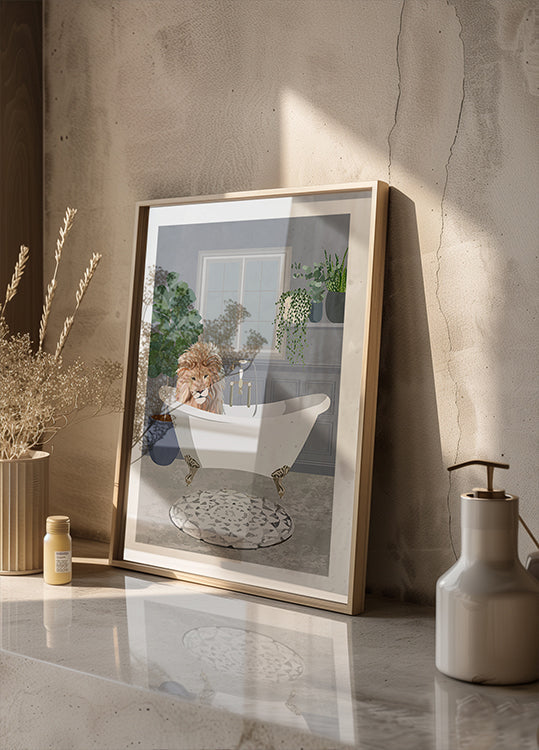 Plakát Lev se koupe