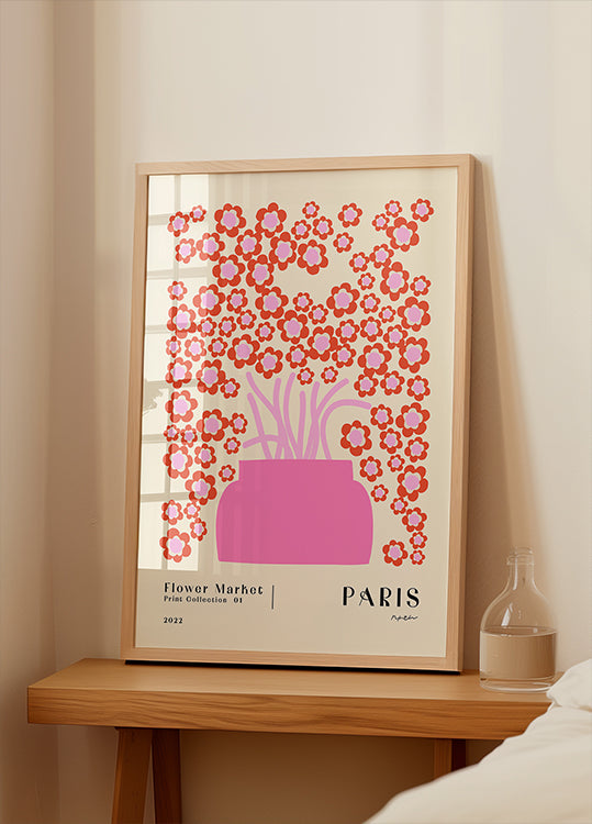 Květinový trh. Paříž plakát