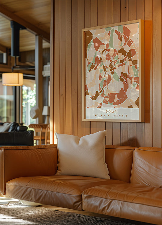 Plakát Black Maps Earth Tones 72