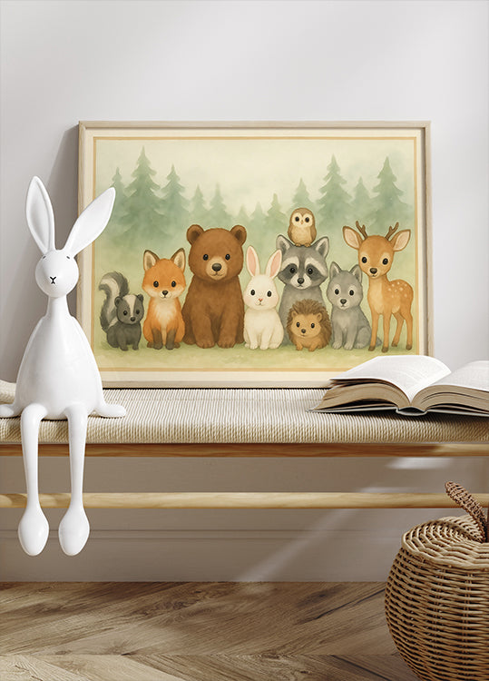 Cute forest animals No.2 Plakat