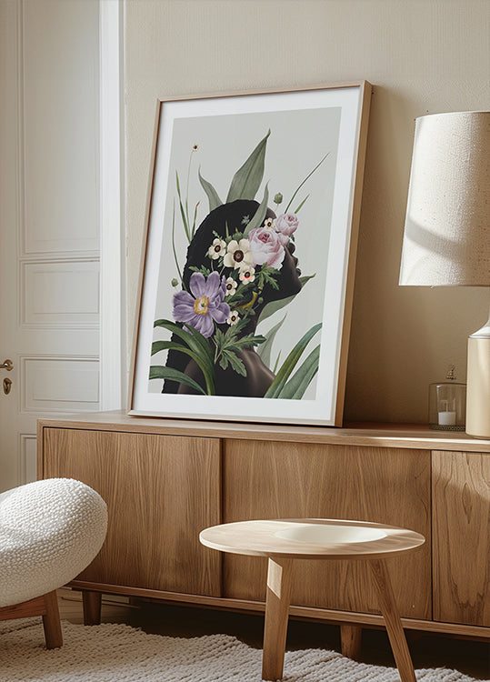 Fialový květ plakát