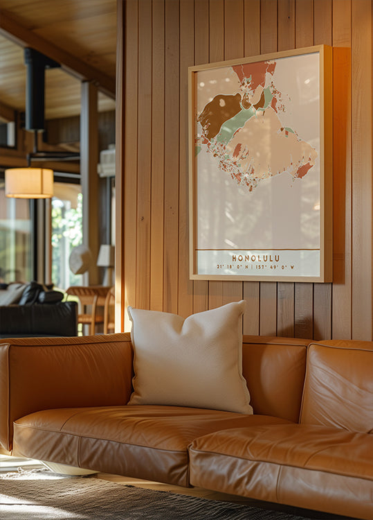 Black Maps Earth Tones 33 Plakát