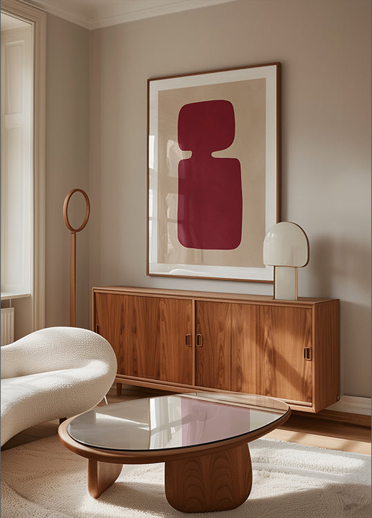 Crimson Silhouette Plakat - Posterbox