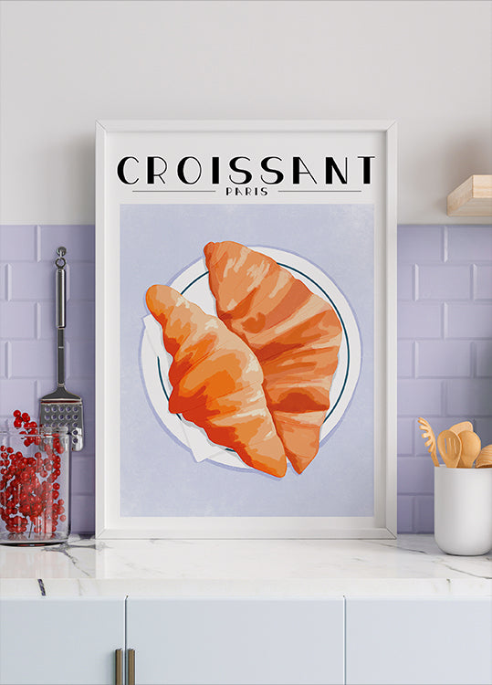 Plakát Croissant - Paříž