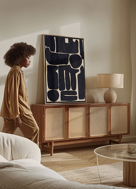 Moderní abstraktní minimální tvary 162 plakát