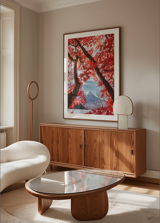 Plakát Mt.fuji je v podzimním listí