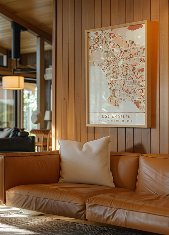 Plakát Black Maps Earth Tones 42