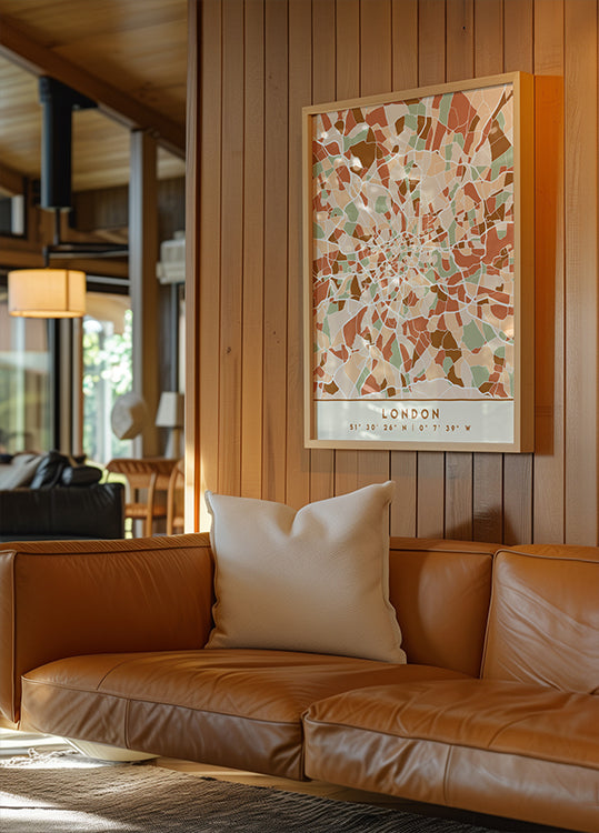 Plakát Black Maps Earth Tones 41