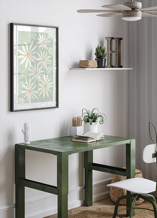 Okvětní lístky na plakátu Sage