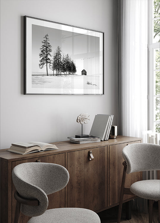 Slunečný zimní den plakát