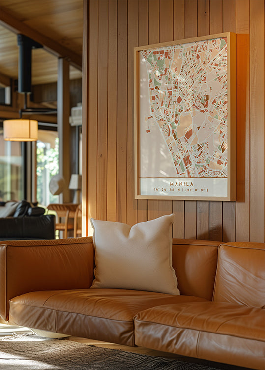 Plakát Black Maps Earth Tones 46