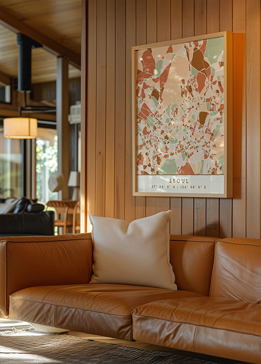 Plakát Black Maps Earth Tones 79