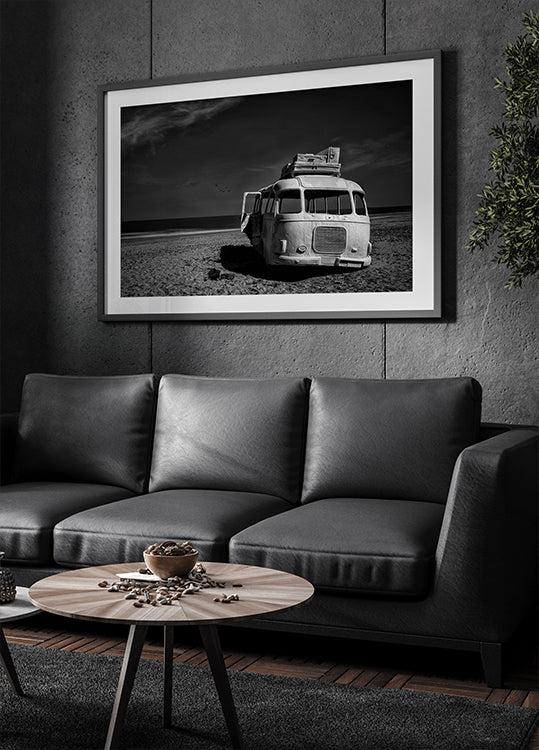 Plakát na plážový autobus