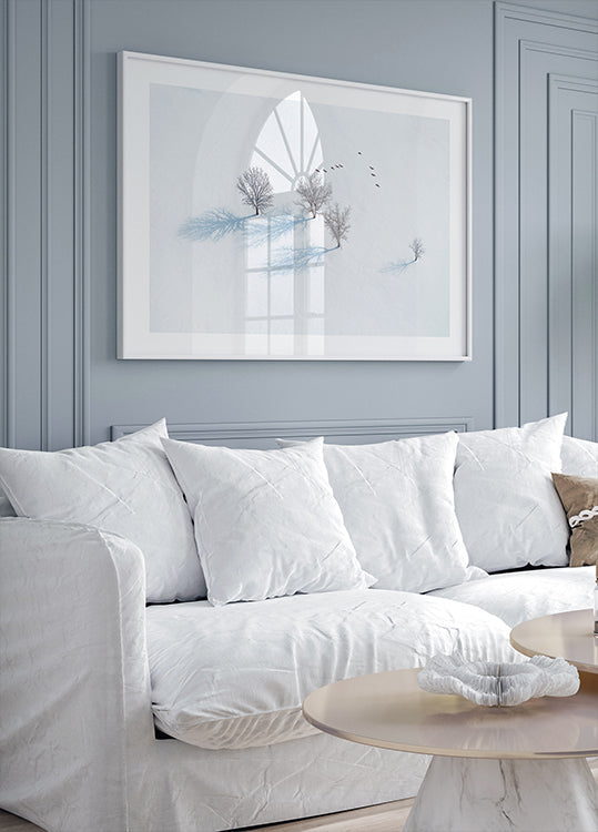 Stromy a ptáci plakát