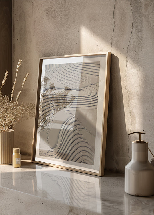 Bahenní textura 14 béžový plakát