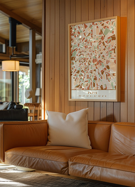 Black Maps Earth Tones 64 Plakát