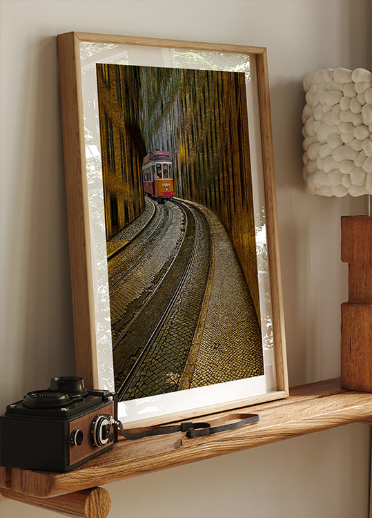 Plakát železnice s tramvají