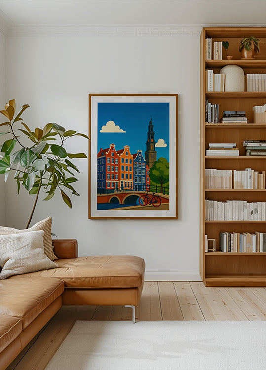 Amsterdam kanál a kolo plakát