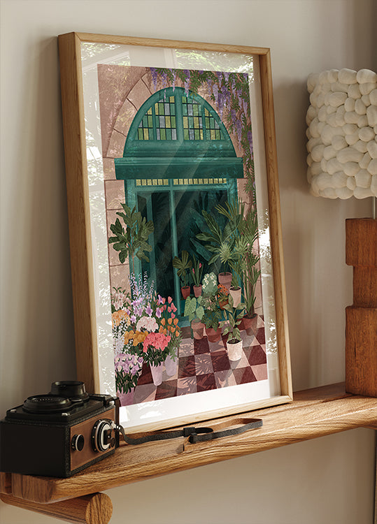 Francouzské květinářství plakát