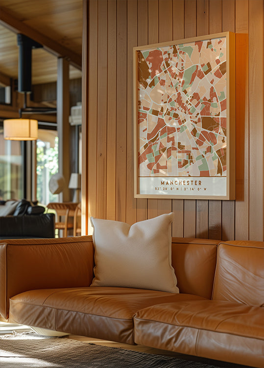 Black Maps Earth Tones 45 Plakát