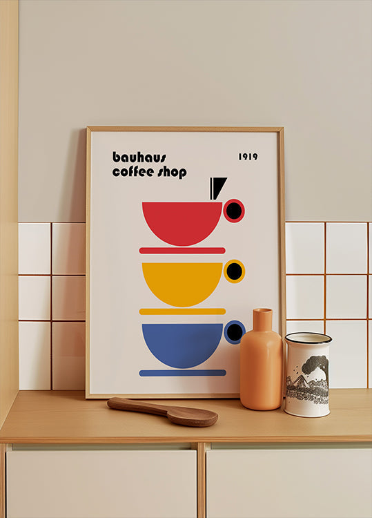 Minimalistický plakát Bauhaus Coffee