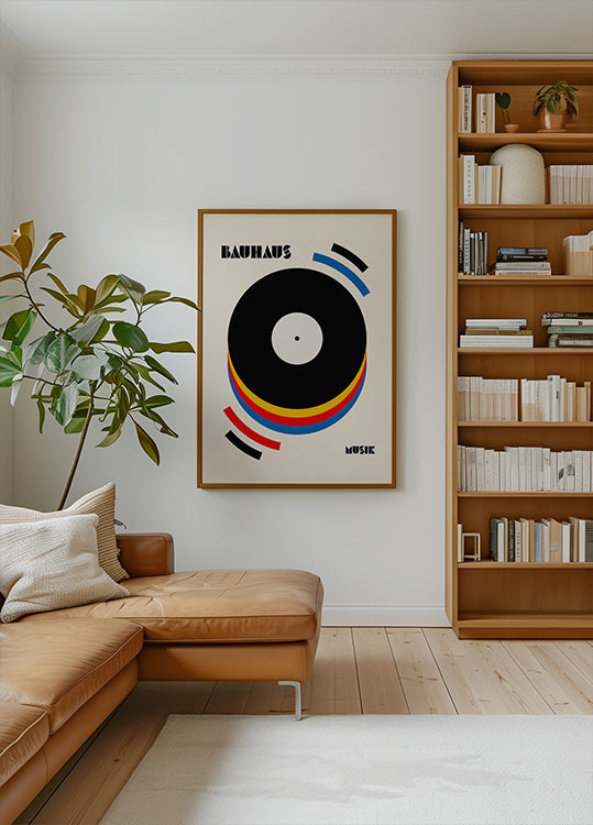 Bauhaus Music Retro Ilustrace Plakát