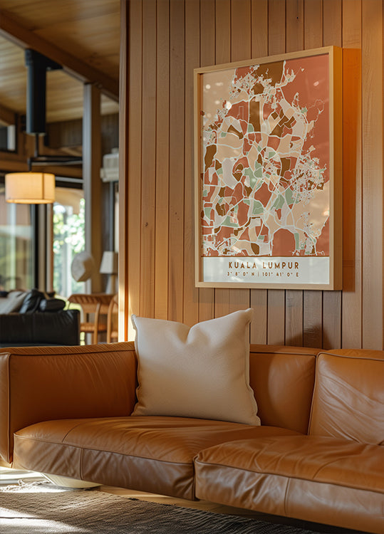 Plakát Black Maps Earth Tones 37