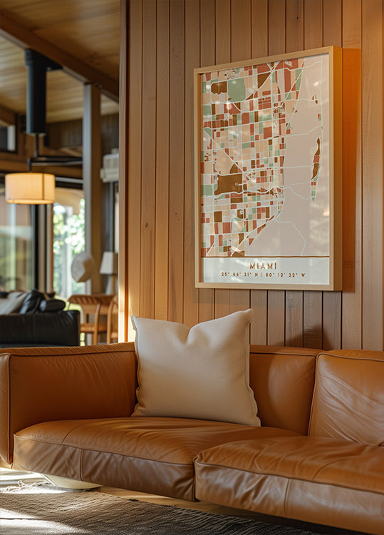 Plakát Black Maps Earth Tones 53