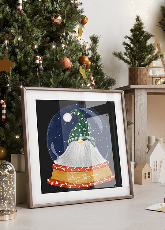 Christmas Santa Gnome Snow Globe – Veselé Vánoce (NOVINKA)