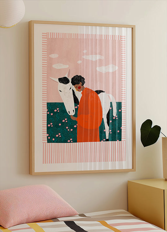 Živá dívka a kůň