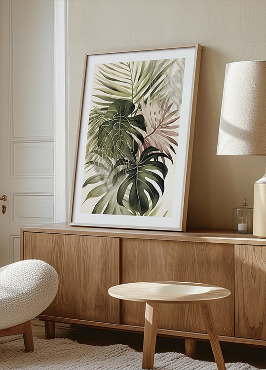 Boho Tropická Kytice Plakát