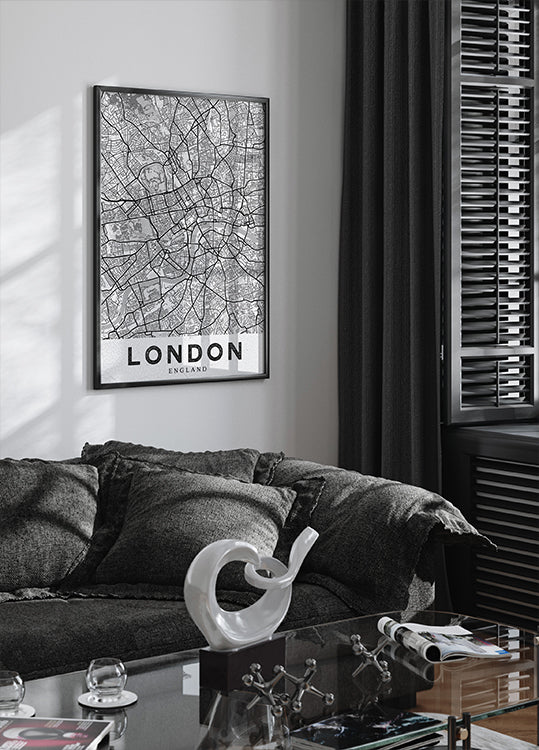 Londýn bílý plakát