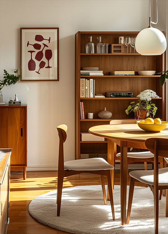 Abstraktní sklenice na víno plakát