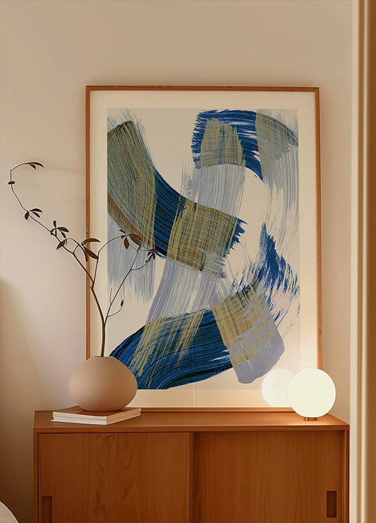 Abstraktní tahy štětcem 13 plakát