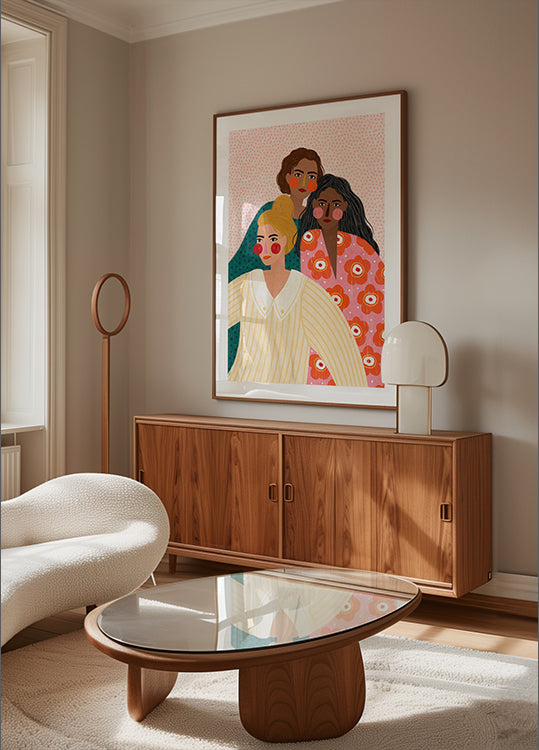 Dívka přátelé plakát