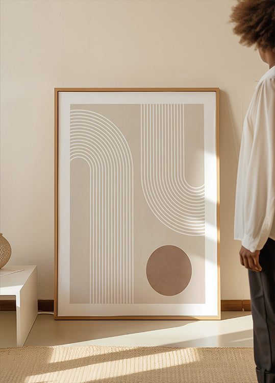 Béžový obloukový plakát