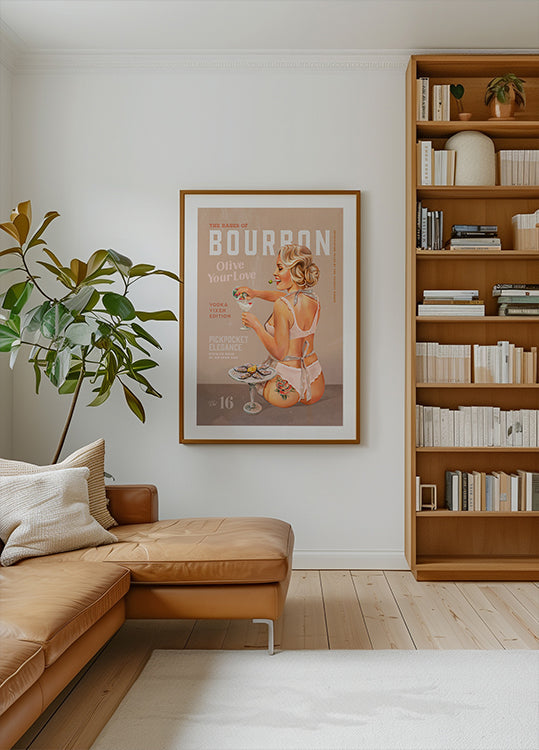 Bourbon Babe Vol 16 Vintage vodka Martini Pin Up Girl plakát