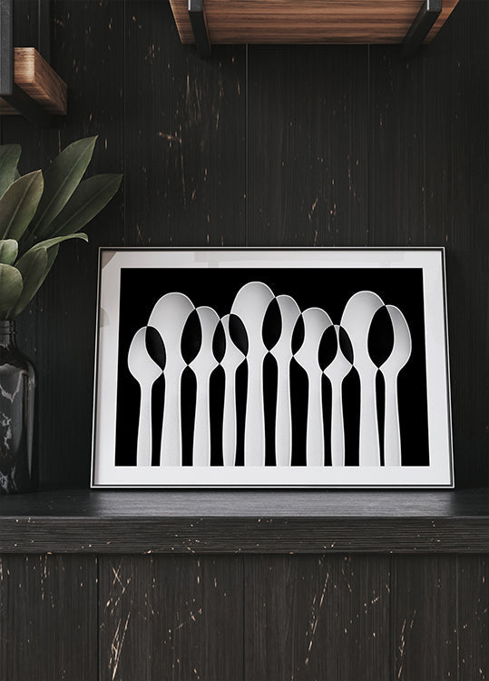 Lžíce Abstrakt: Lesní plakát