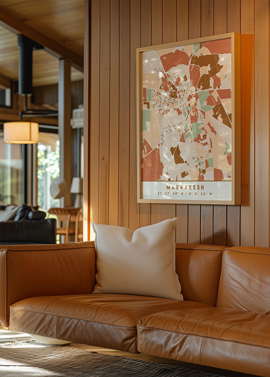 Plakát Black Maps Earth Tones 47