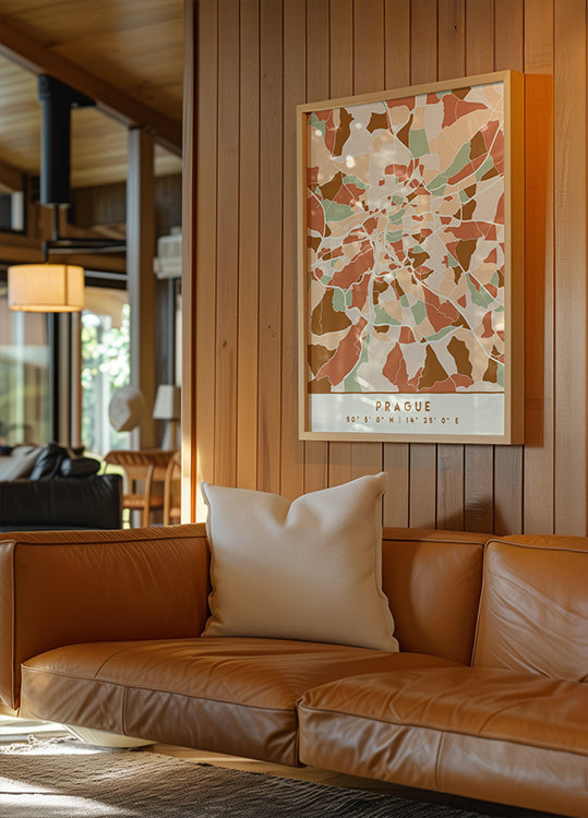 Plakát Black Maps Earth Tones 69