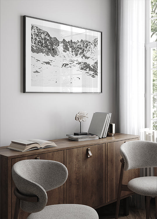 Plakát Snowy Mountain Peaks