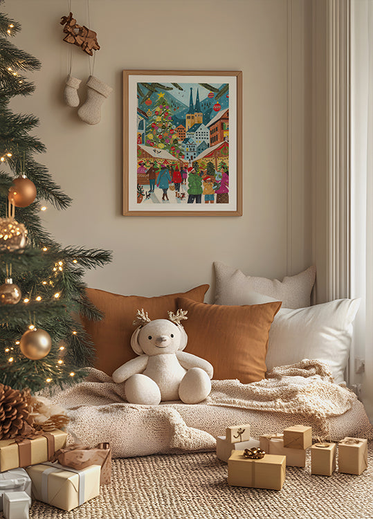 Vánoční trh v obci plakát