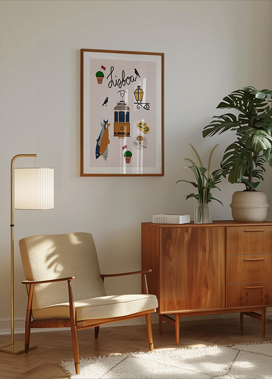 Lisabonský cestovní plakát