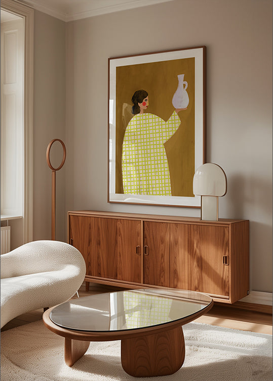 Žena S Vázou Plakát