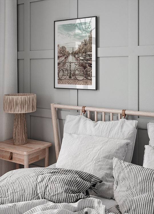 Typický Amsterdam | plakát městského vintage stylu