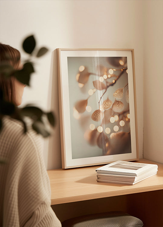 Zářící okvětní lístky plakát