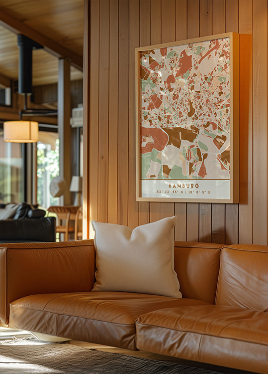 Plakát Black Maps Earth Tones 31