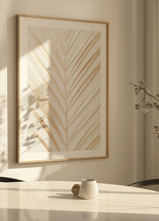 Plakát Golden Palm Leaf